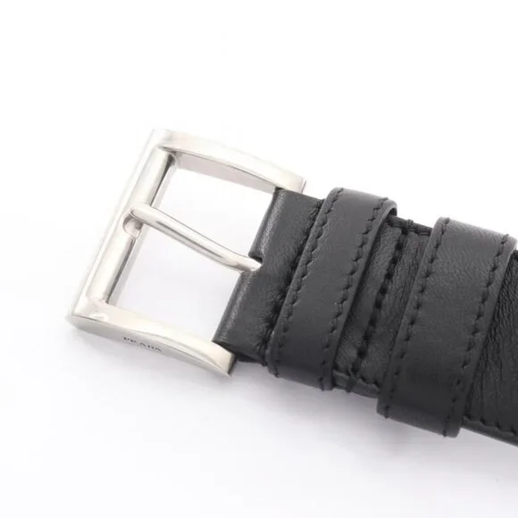 Prada Belt Leather Black 85